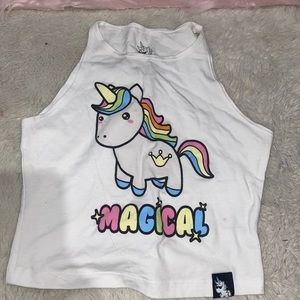 Iheartraves glow unicorn top S color changing